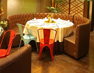 Restaurant U shape booths + Table + Chair