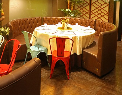 Restaurant U shape booths + Table + Chair